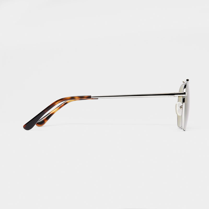 side product shot of vehla eyewear bowie sunglasses in gold graphite