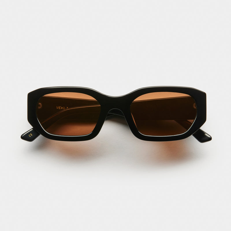 front product image of vehla eyewear felix sunglasses in black / choc