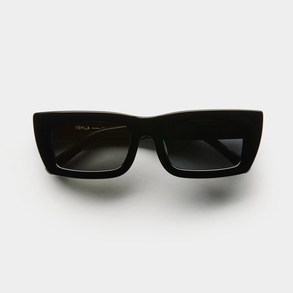 front product image of vehla eyewear florence sunglasses in black / smoke