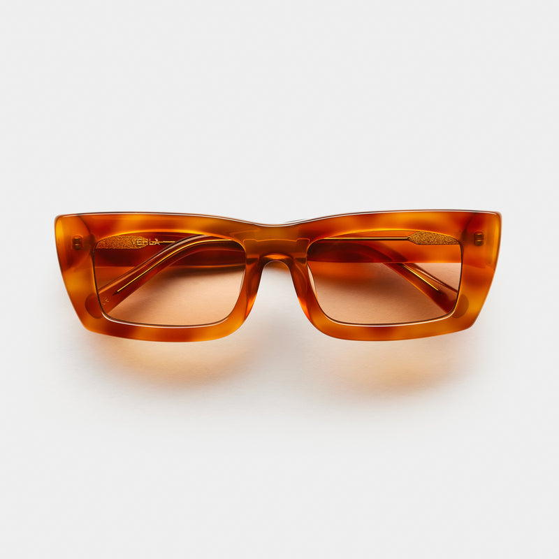 front product image of vehla eyewear florence sunglasses in honey tort / cinnamon