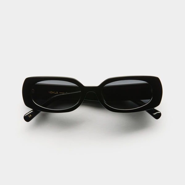 front product image of vehla eyewear olsen sunglasses in black / smoke