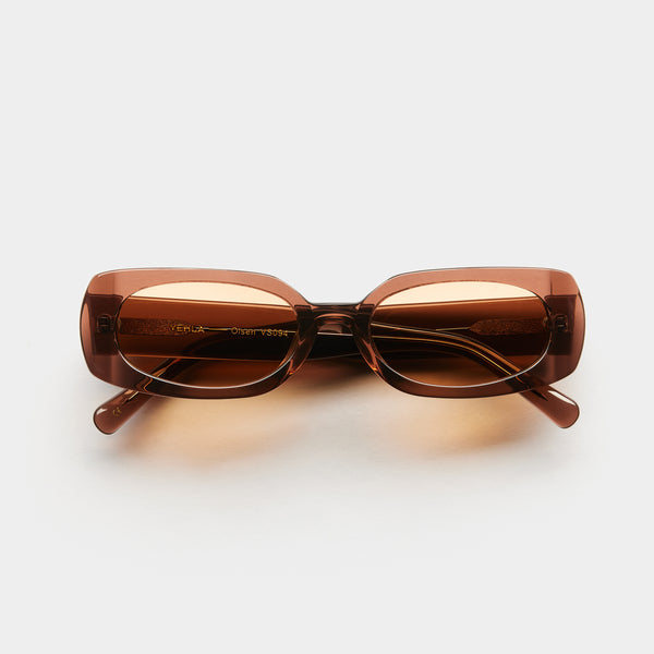 front product image of vehla eyewear olsen sunglasses in espresso / cinnamon