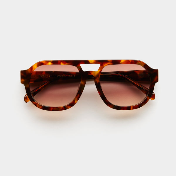front product shot of vehla eyewear phoenix sunglasses in tort mocha