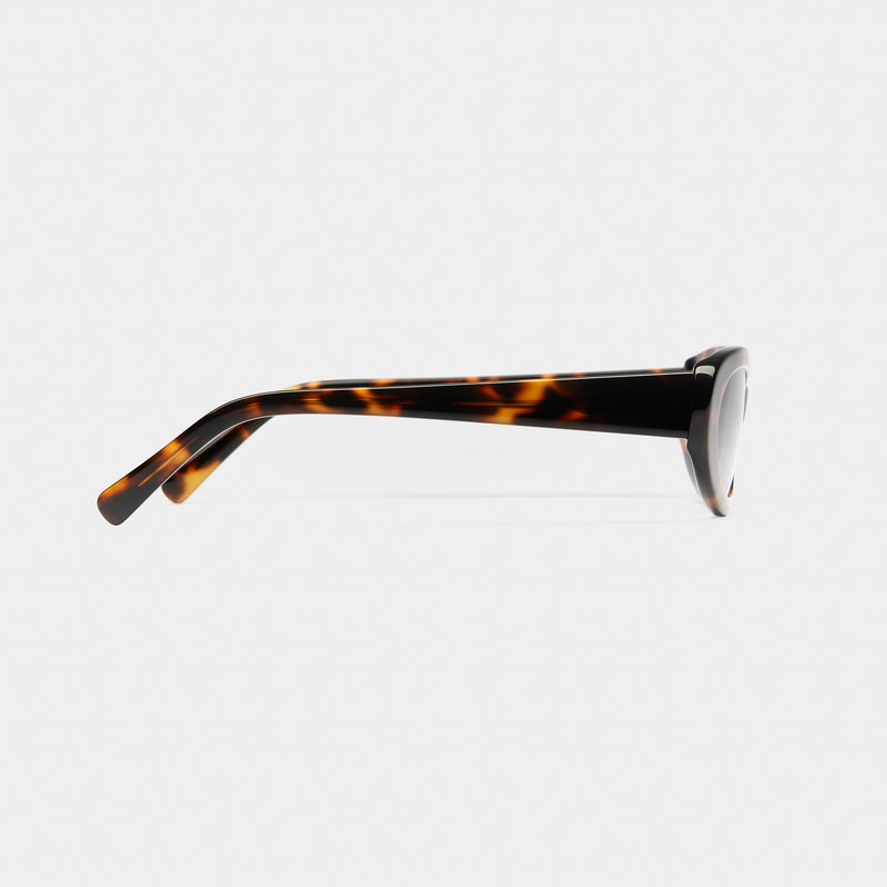 side product shot of vehla eyewear willow sunglasses in choc tort graphite